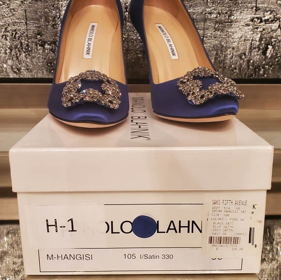 Manolo blahnik hangisi pumps 105 satin - Picture 3 of 7